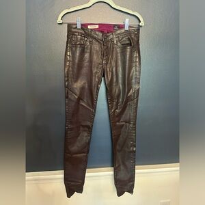 Adriano Goldschmied Leather Leggings - Super Skinny - size 26R